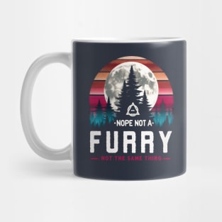 Nope Not A Furry Not The Same Thing Therian Otherkin Fir Pun Mug